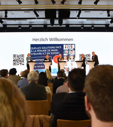 Blick auf das Podium